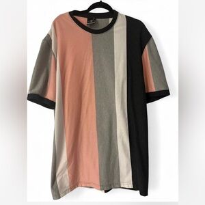 Colorblock Men's T-Shirt in Black, Gray, and Pink